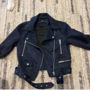 Zara navy suede jacket